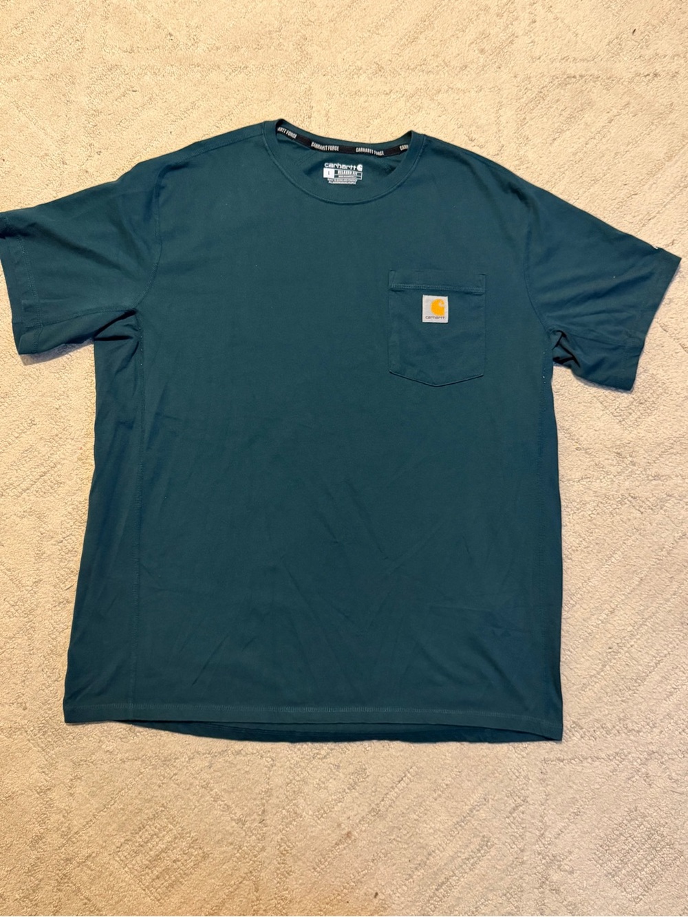 Carhartt Short-Sleeve Pocket Tee in Teal Green